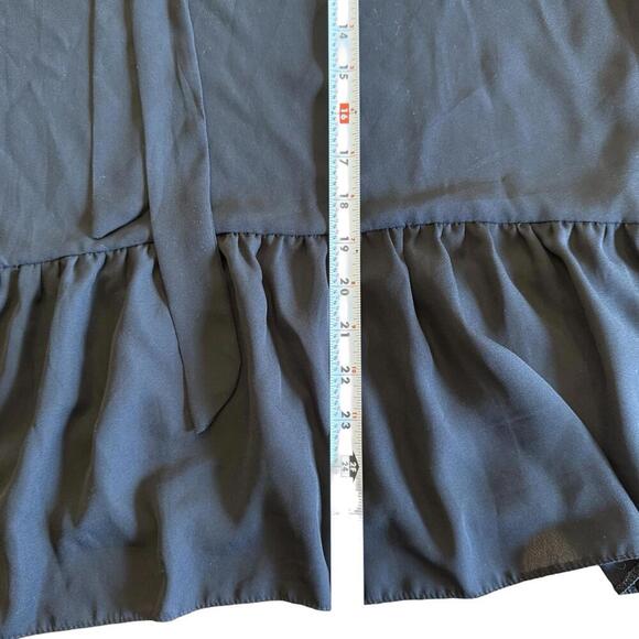 New Look Black Tie Neck Blouse – Size 16 - Picture 8 of 9